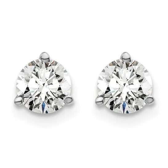 1.00 CT Laboratory Grown Diamond Studs in 14K White Gold