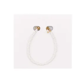 14K Gold Filled Bracelet - Mini Opaque White