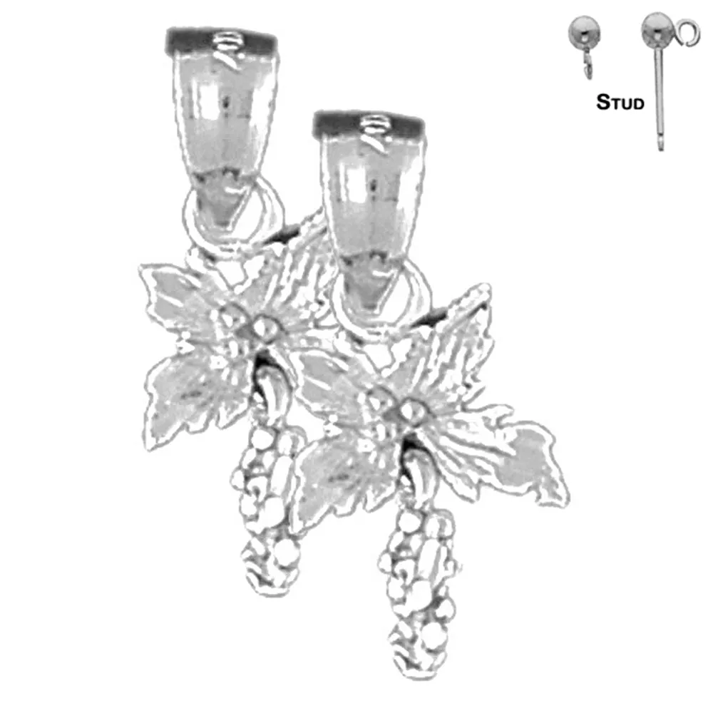 14K or 18K Gold 3D Hibiscus Flower Earrings