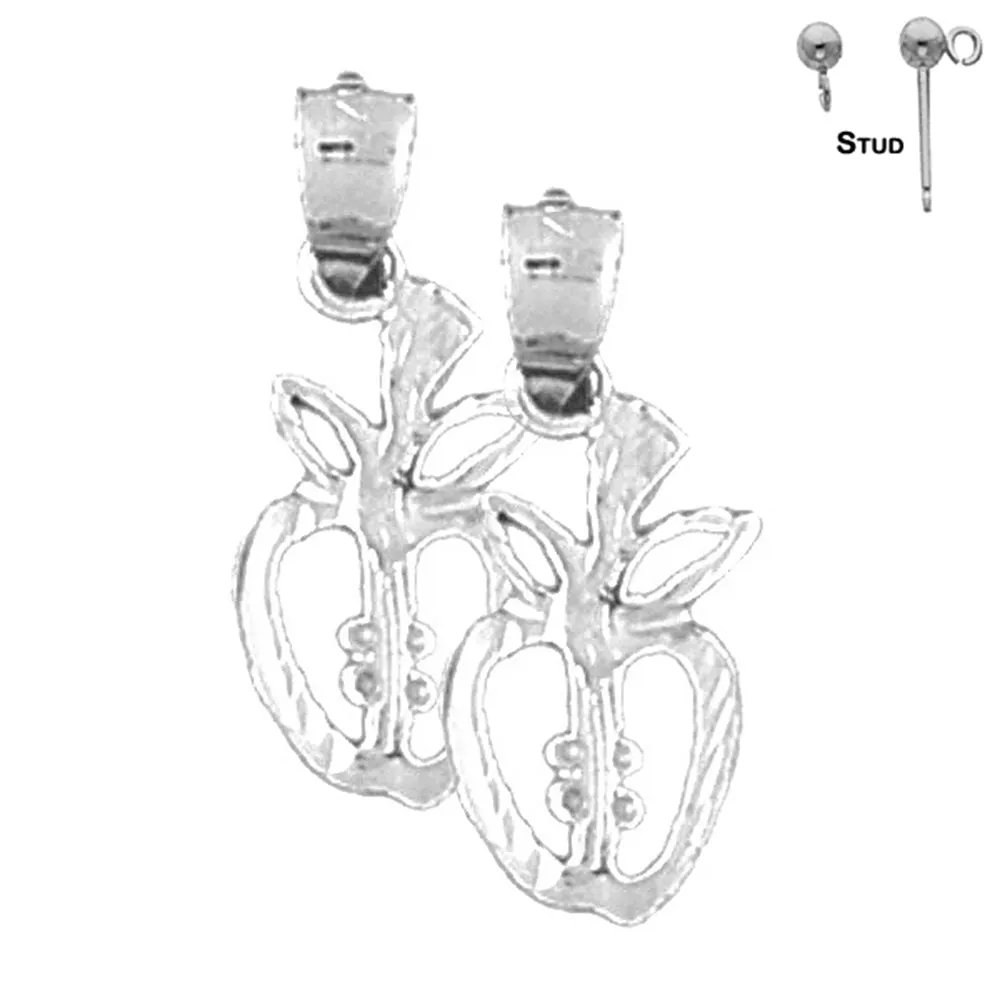 14K or 18K Gold Apple Earrings