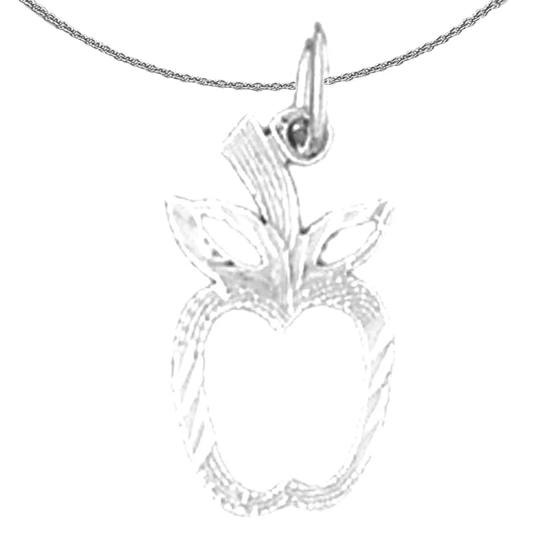 14K or 18K Gold Apple Pendant