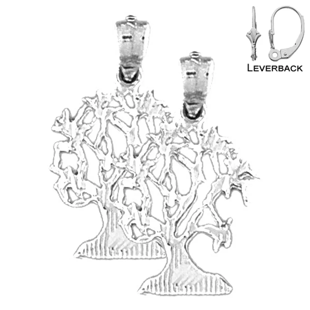 14K or 18K Gold Cedar Tree Earrings