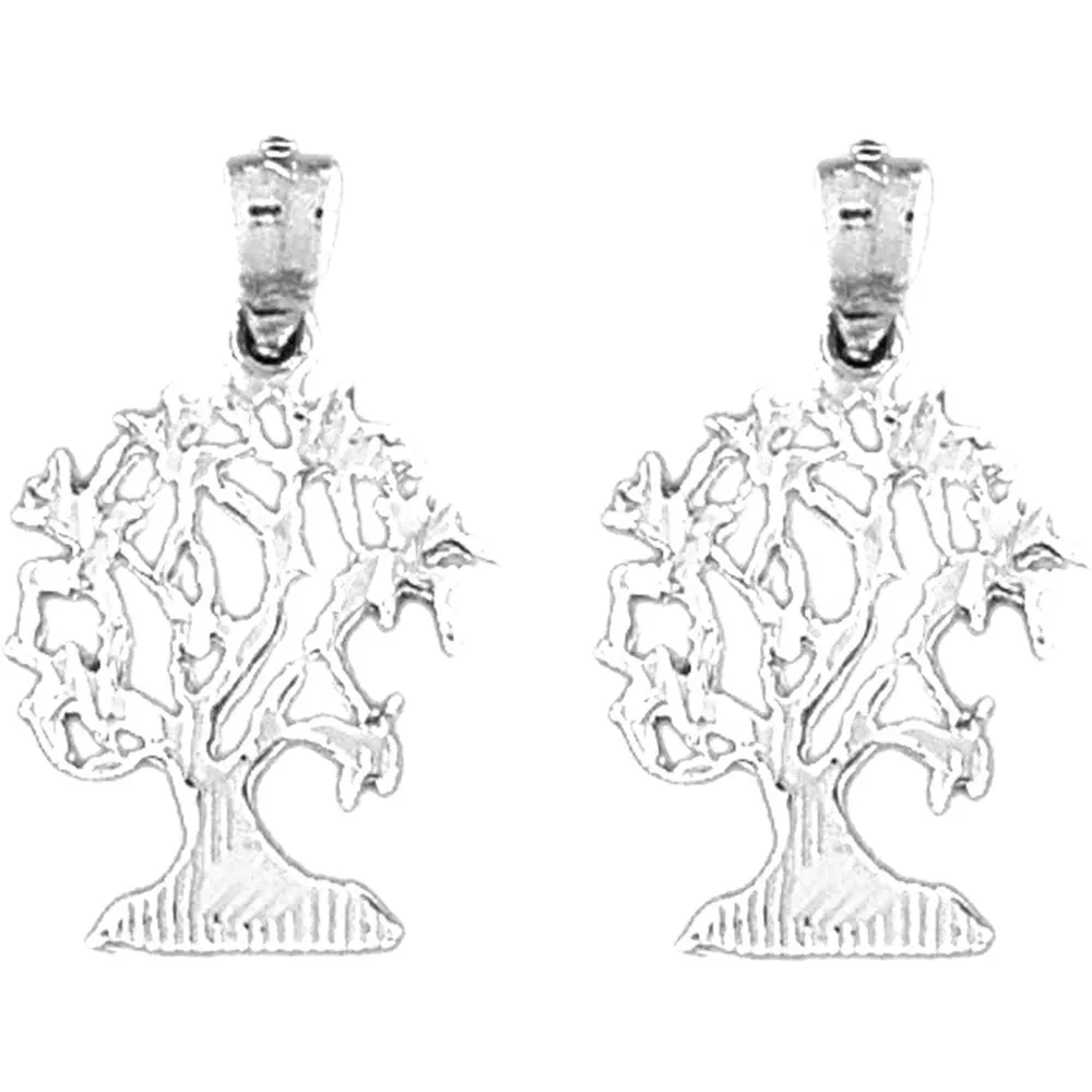 14K or 18K Gold Cedar Tree Earrings