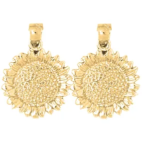 14K or 18K Gold Flower Earrings