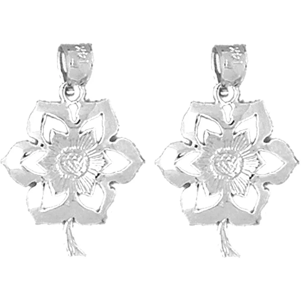 14K or 18K Gold Flower Earrings