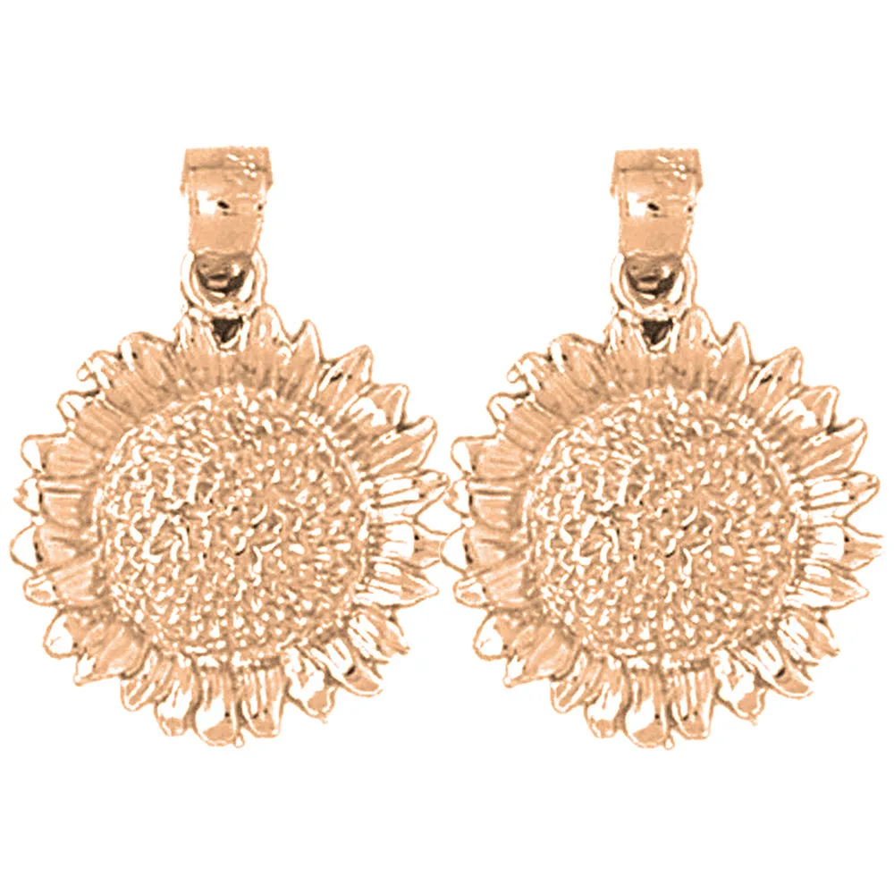 14K or 18K Gold Flower Earrings