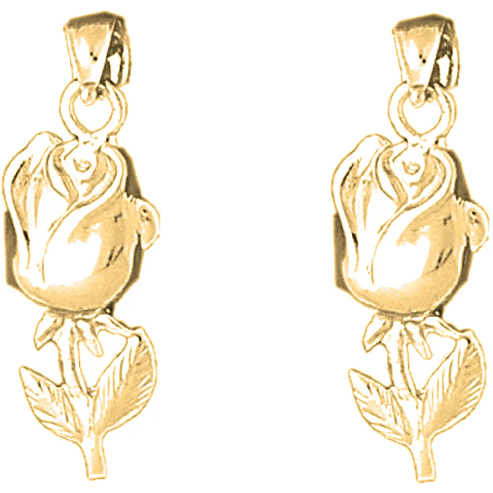 14K or 18K Gold Flower Earrings