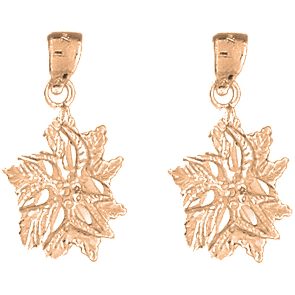 14K or 18K Gold Flower Earrings