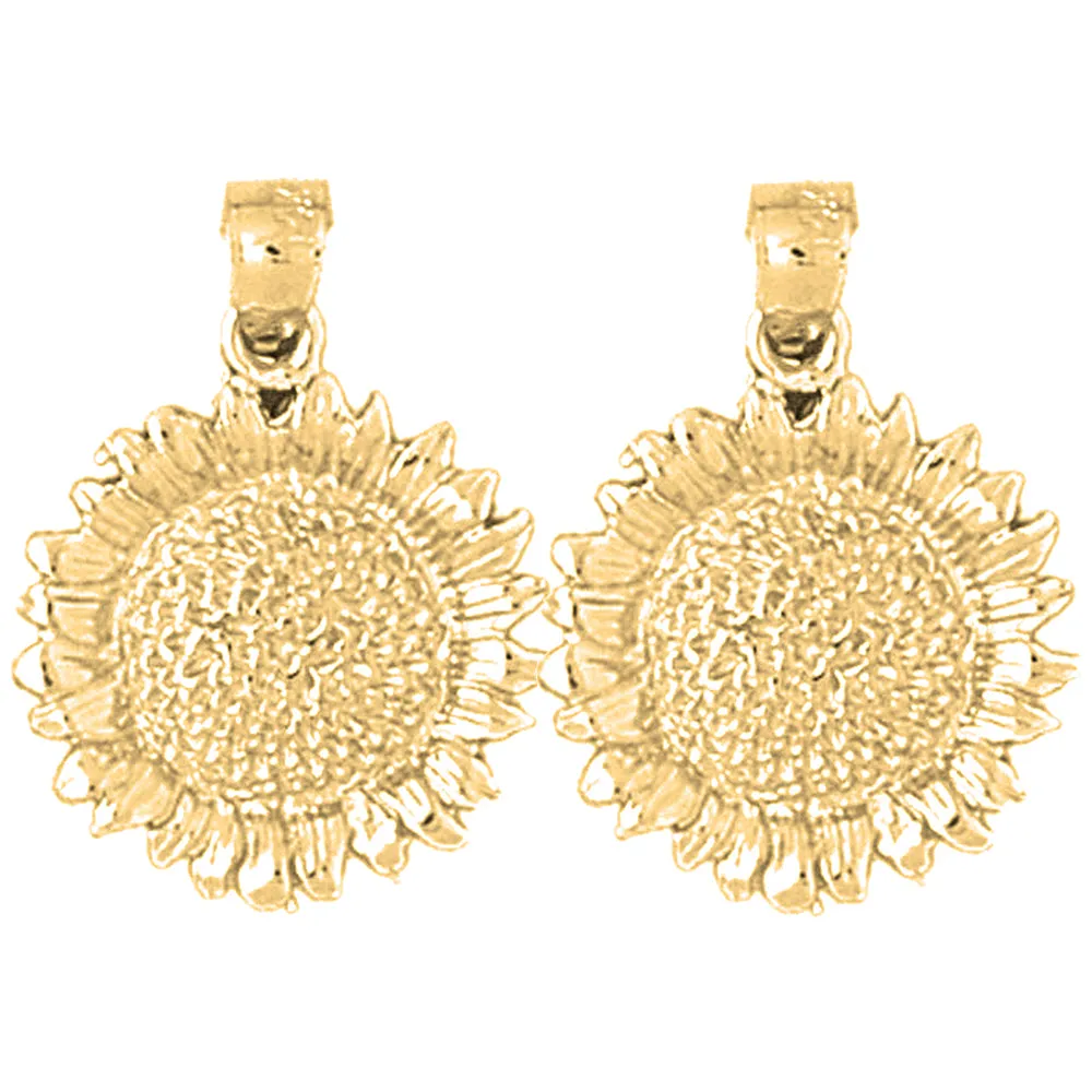 14K or 18K Gold Flower Earrings