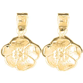 14K or 18K Gold Flower Earrings