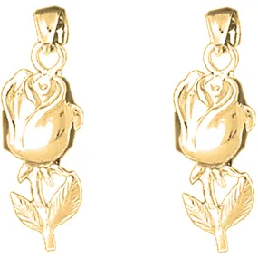 14K or 18K Gold Flower Earrings