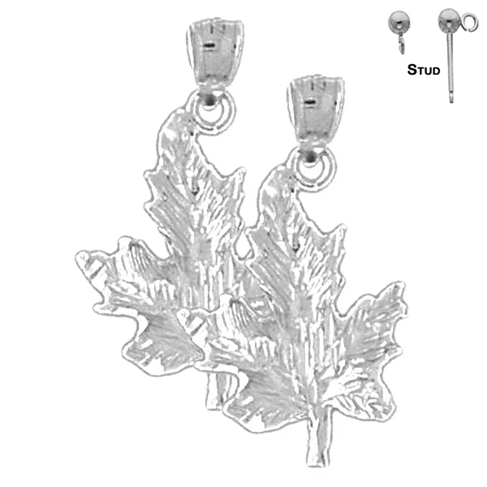 14K or 18K Gold Maple Leaf Earrings