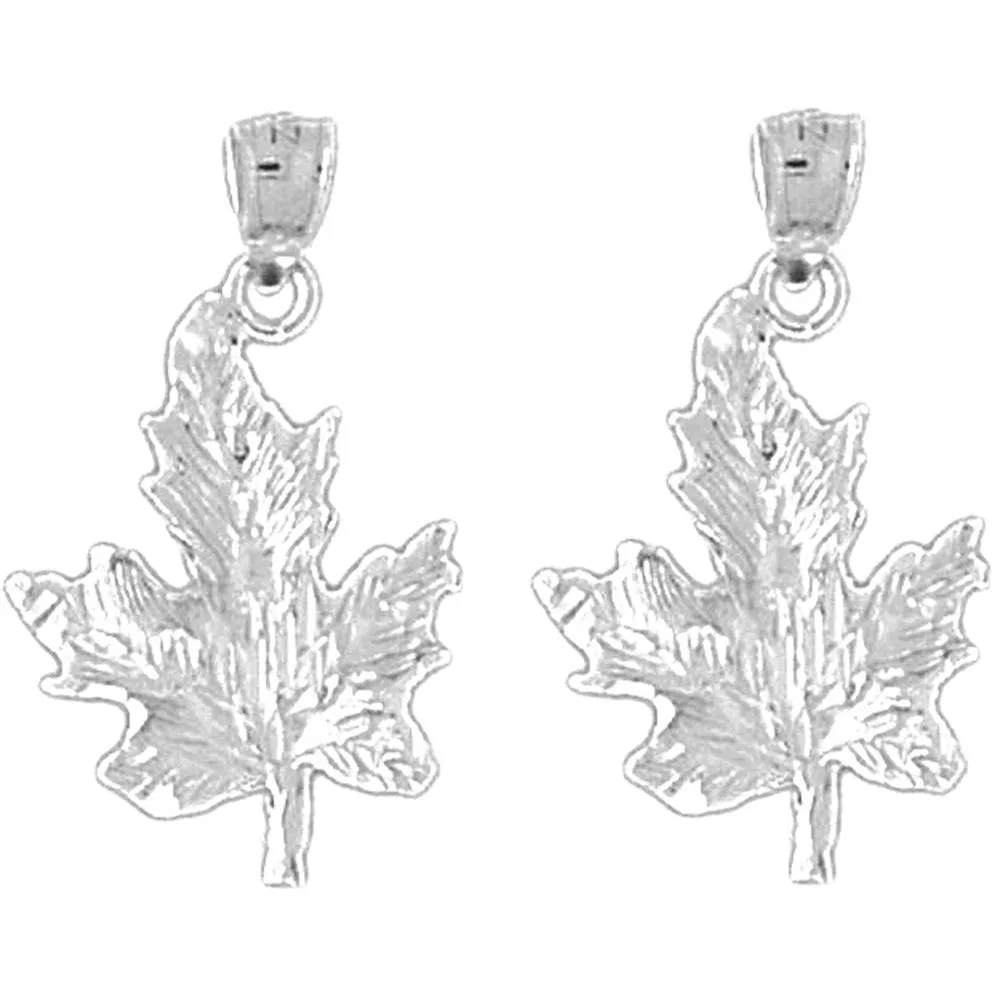 14K or 18K Gold Maple Leaf Earrings