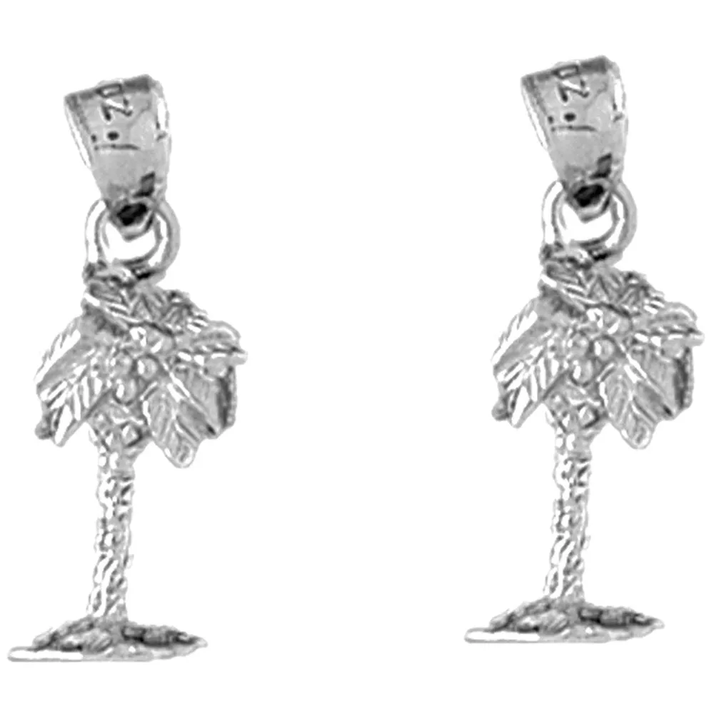 14K or 18K Gold Palm Tree Earrings