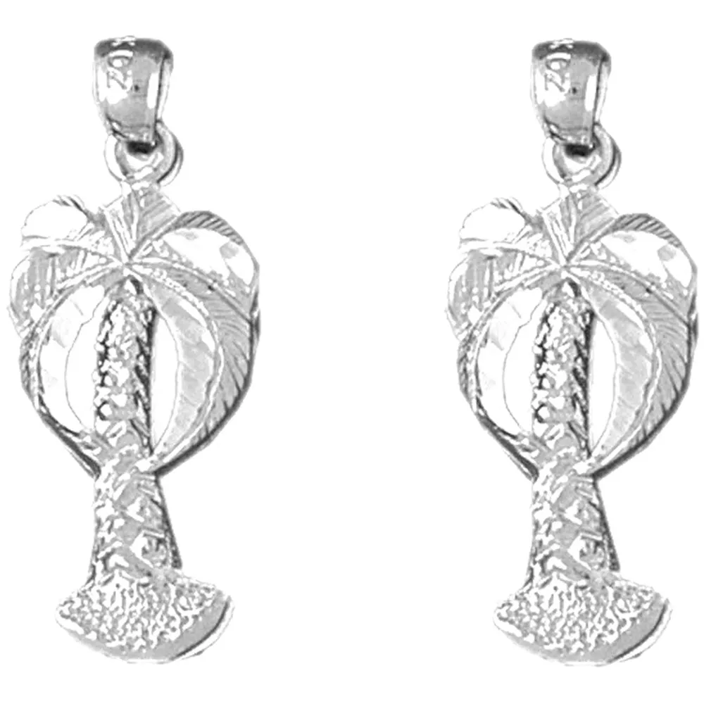 14K or 18K Gold Palm Tree Earrings