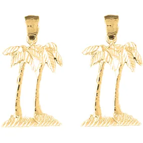 14K or 18K Gold Palm Trees Earrings