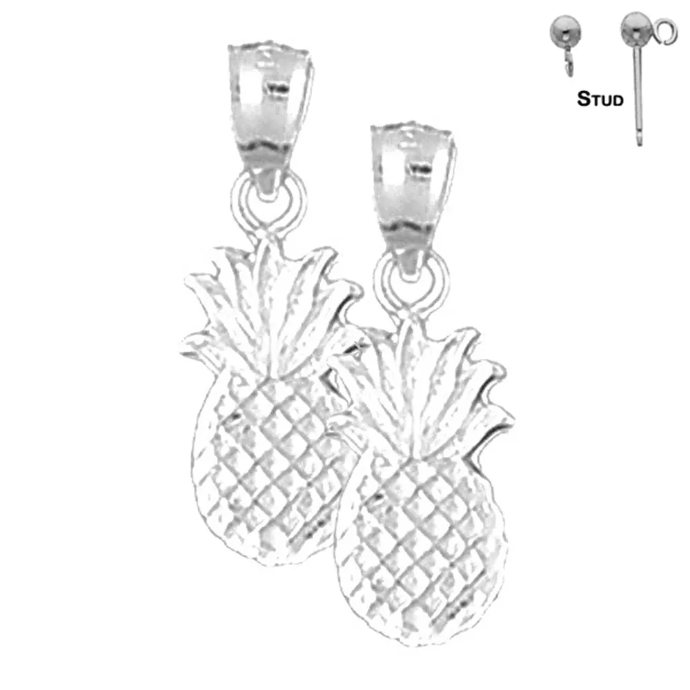 14K or 18K Gold Pineapple Earrings