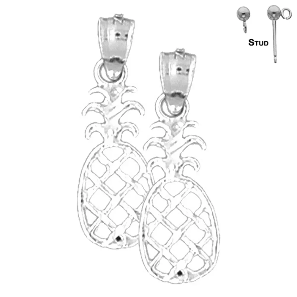 14K or 18K Gold Pineapple Earrings