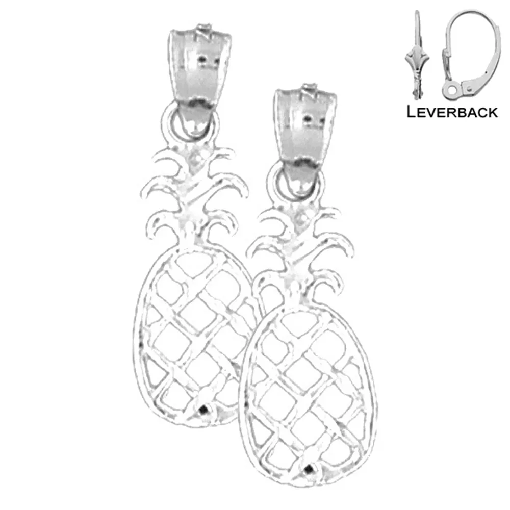 14K or 18K Gold Pineapple Earrings