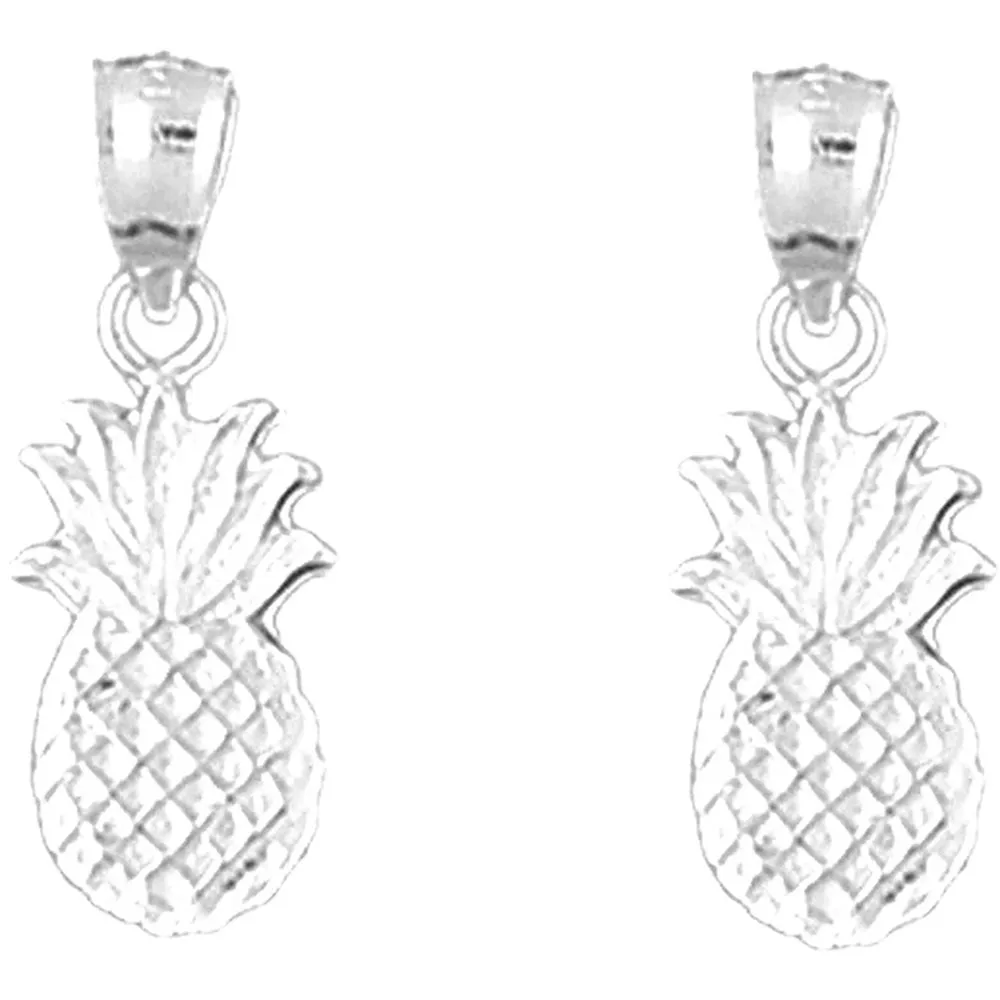 14K or 18K Gold Pineapple Earrings