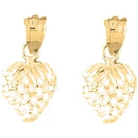 14K or 18K Gold Strawberry Earrings