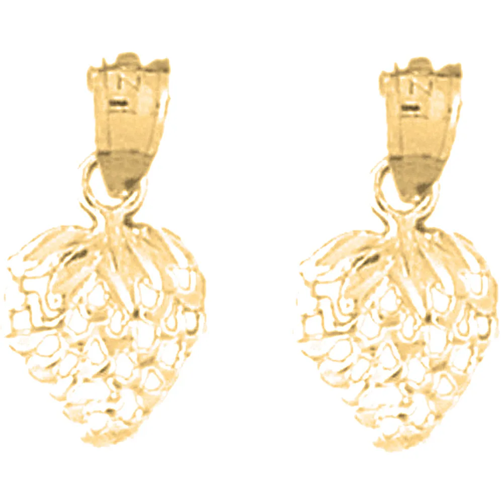 14K or 18K Gold Strawberry Earrings