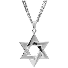 24 inch Star of David Sterling Silver Necklace