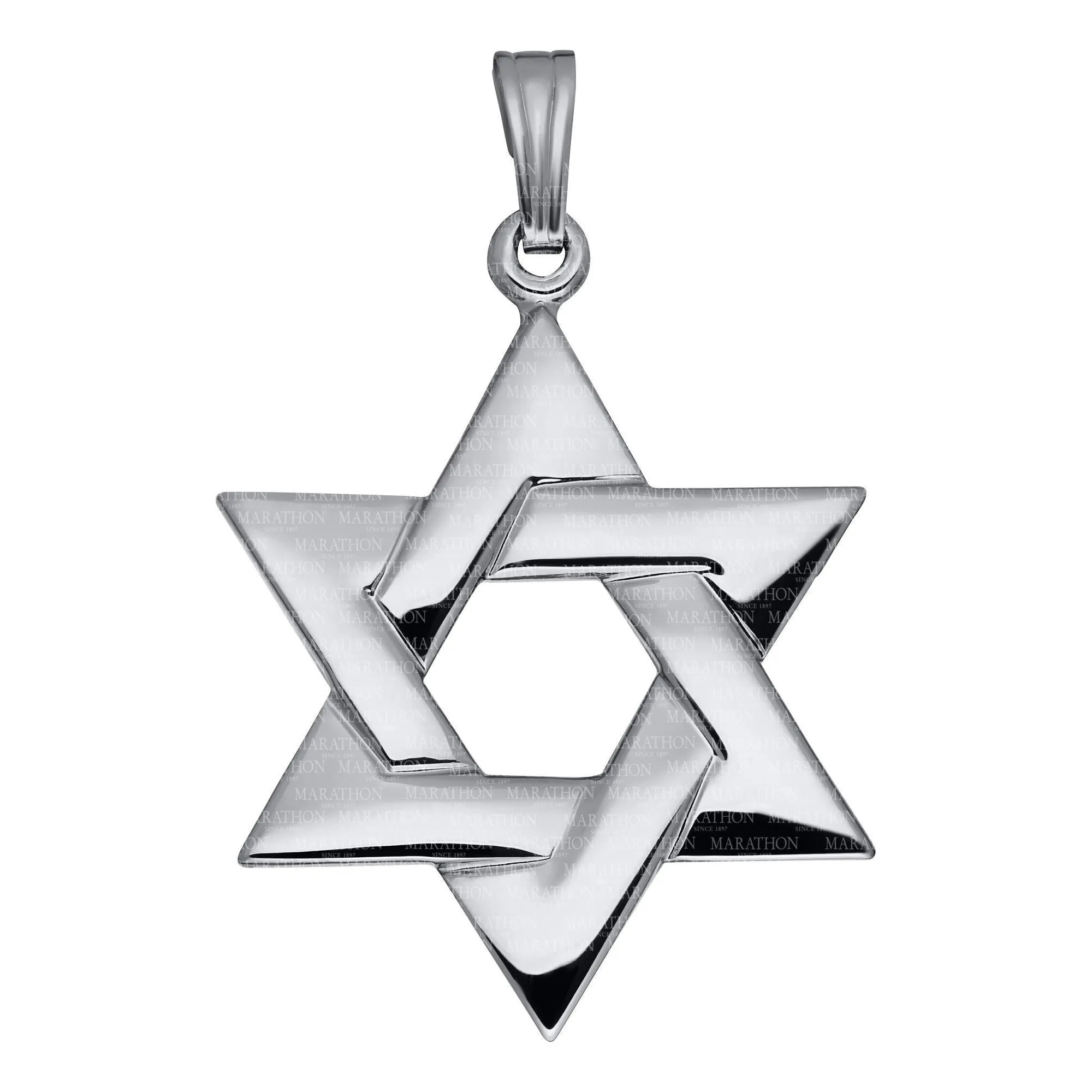 24 inch Star of David Sterling Silver Necklace