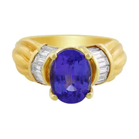 3ct Tanzanite Diamond Ring