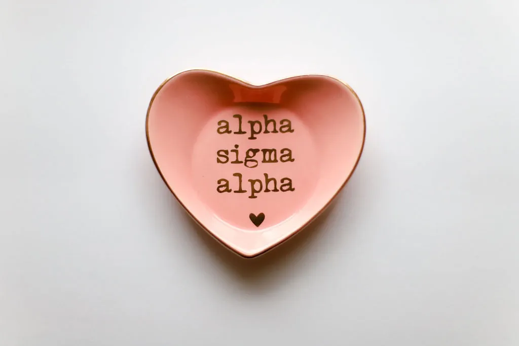 Alpha Sigma Alpha Ceramic Ring Dish