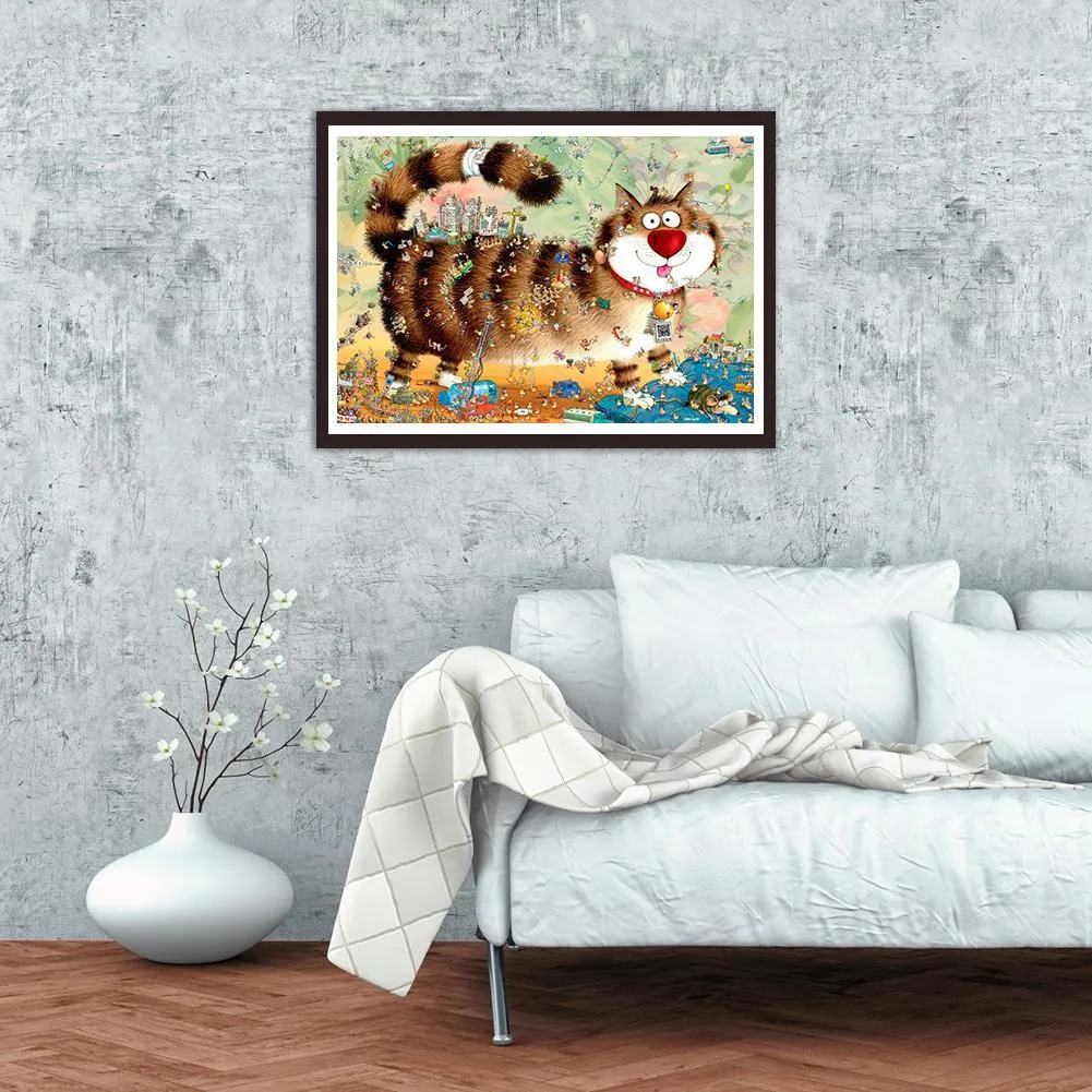 Animal Cat - Full Diamond Painting - (Canvas 30*40cm/11.81*15.75in)