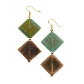 Anju Omala Verdant Earrings - Faceted Squares