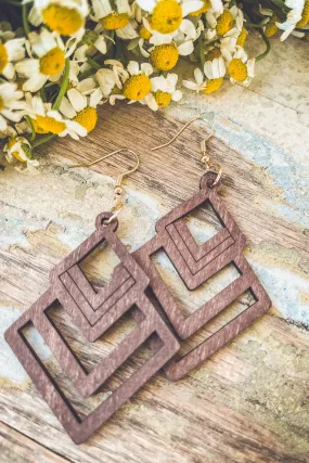 Beautiful Boho Wood Earrings