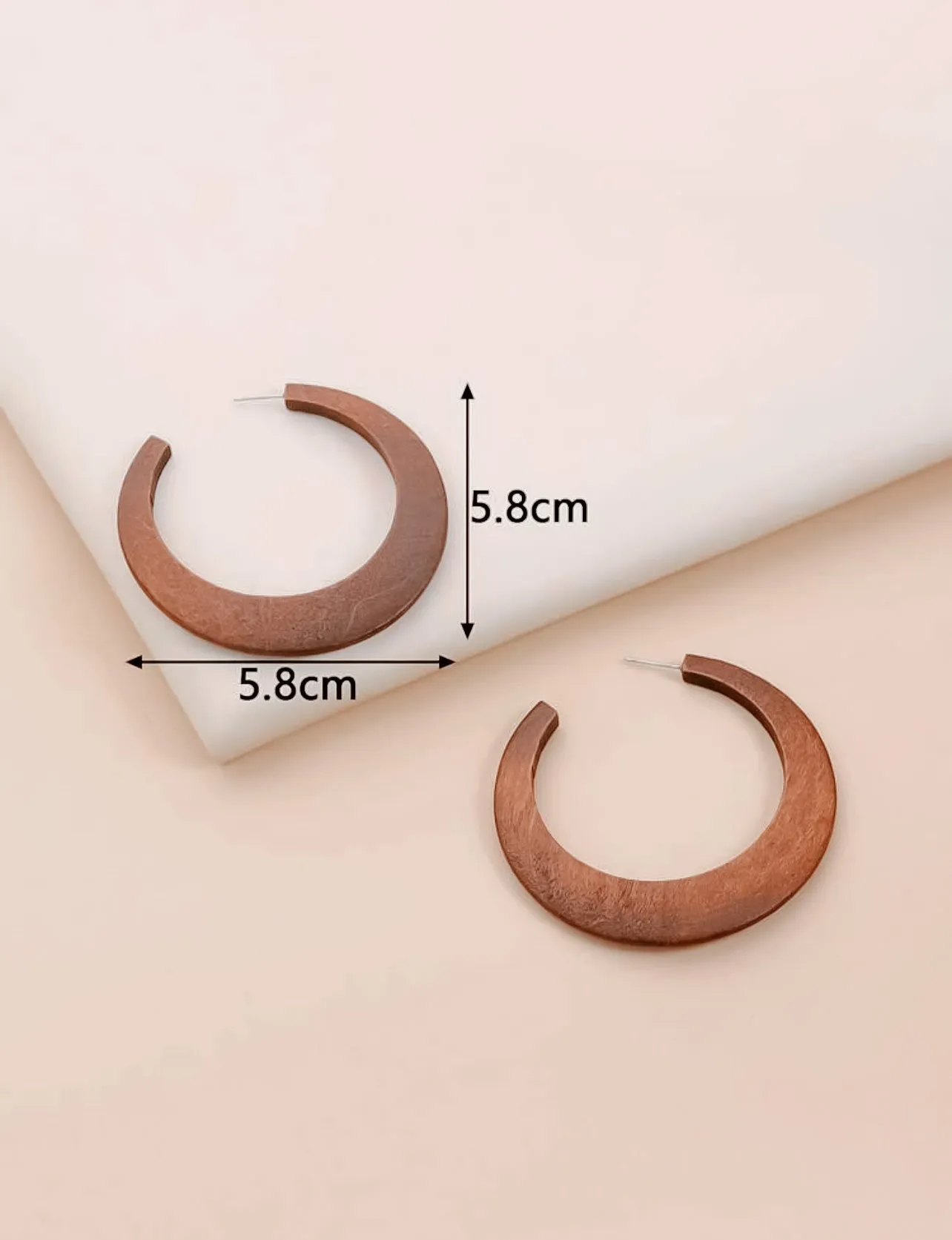 Beautiful Boho Wood Hoop Earrings