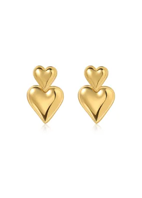 BRYN HEART DROP EARRINGS