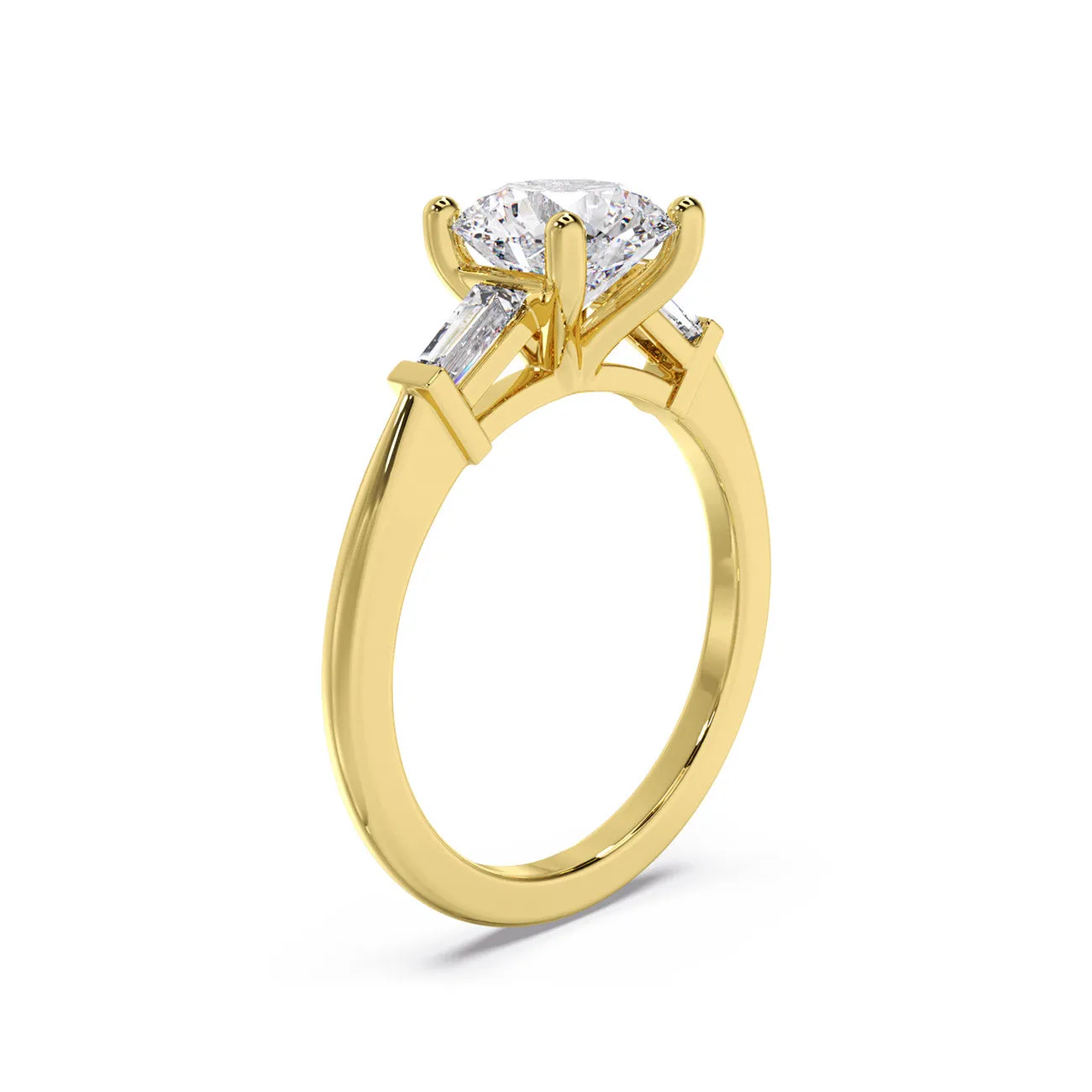 Classic Tapered Trilogy Engagement Ring