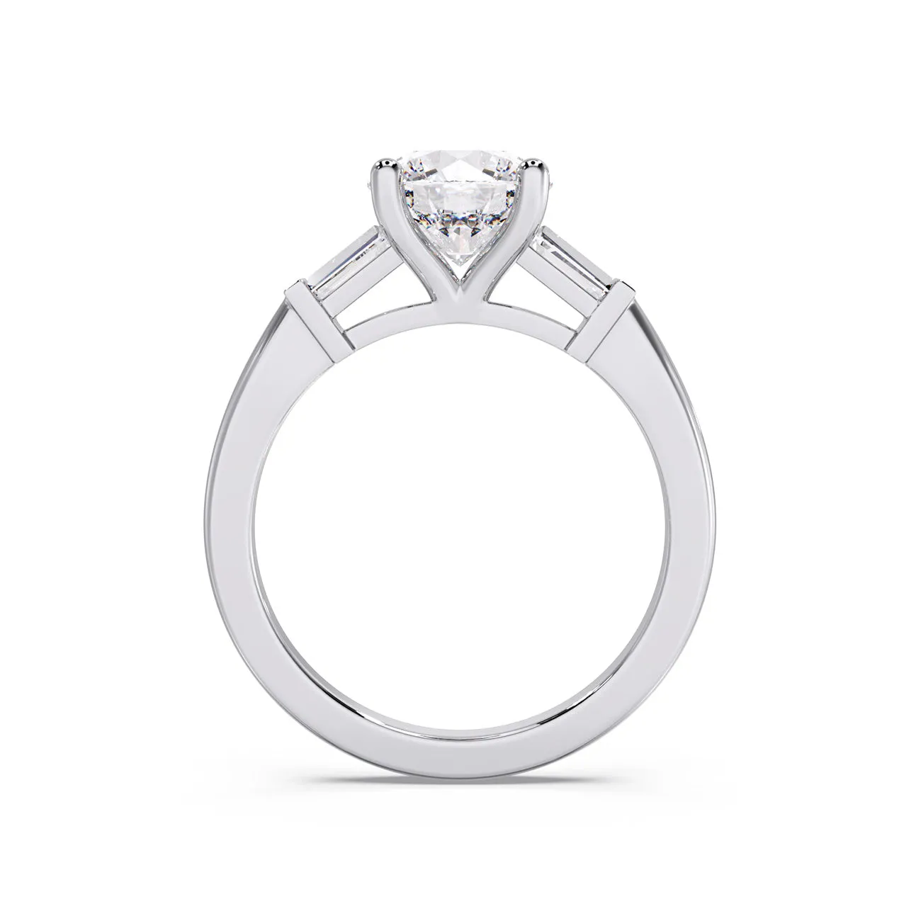 Classic Tapered Trilogy Engagement Ring