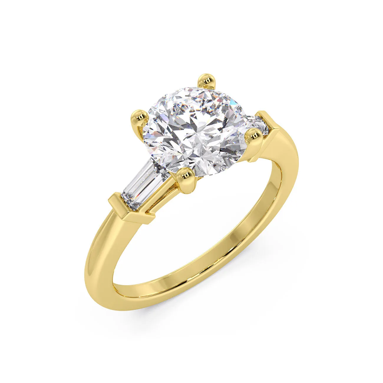 Classic Tapered Trilogy Engagement Ring