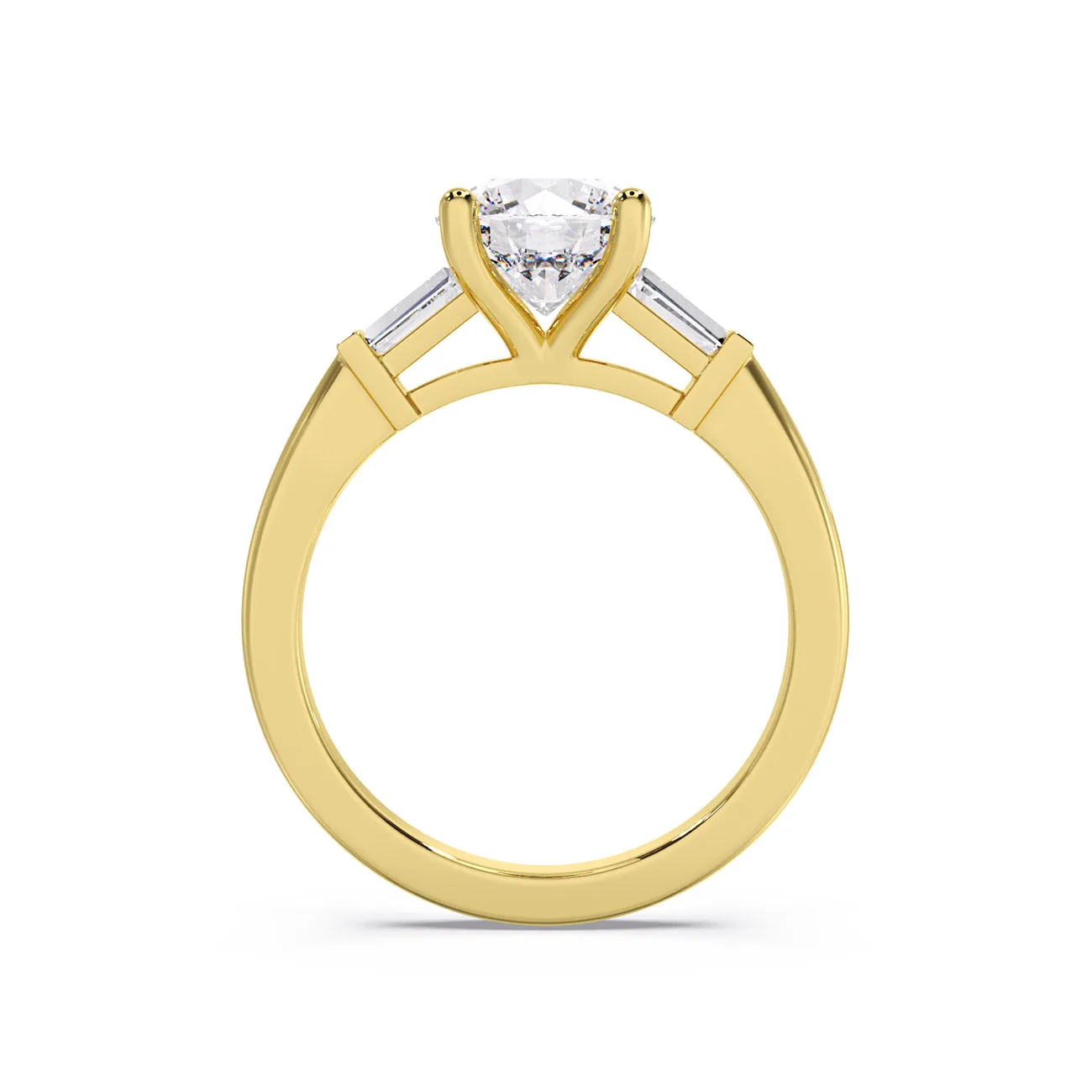 Classic Tapered Trilogy Engagement Ring