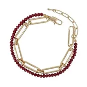 Crystal & Gold Chain Bracelet