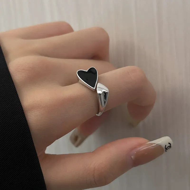 deanwangkt New Arrival Irregular Hollow Silver Color Wide Ring Female Fashion Retro Unique Design Handmade Jewelry Gifts