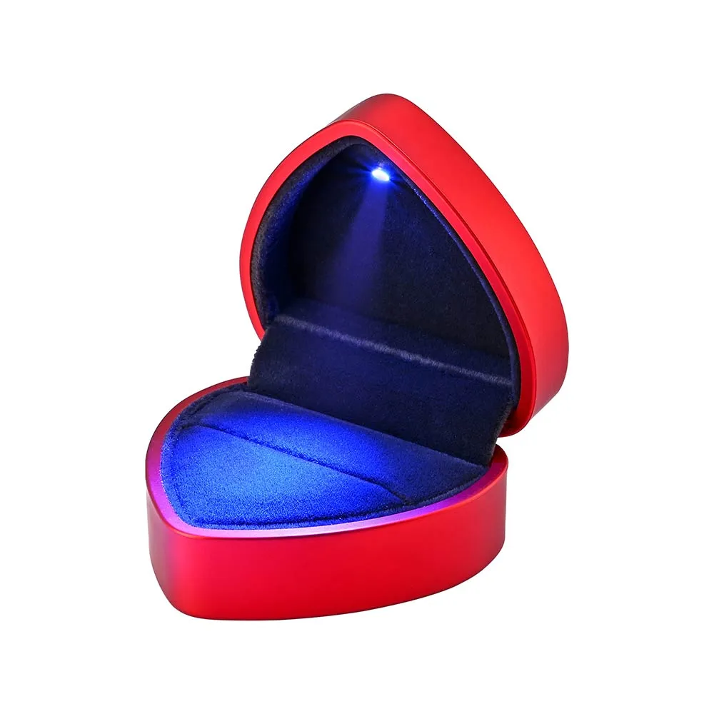 Engagement Ring Box with Light Heart Shaped Jewelry Gift Box