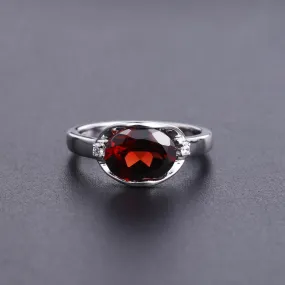 Fashion Natural Red Garnet Ring