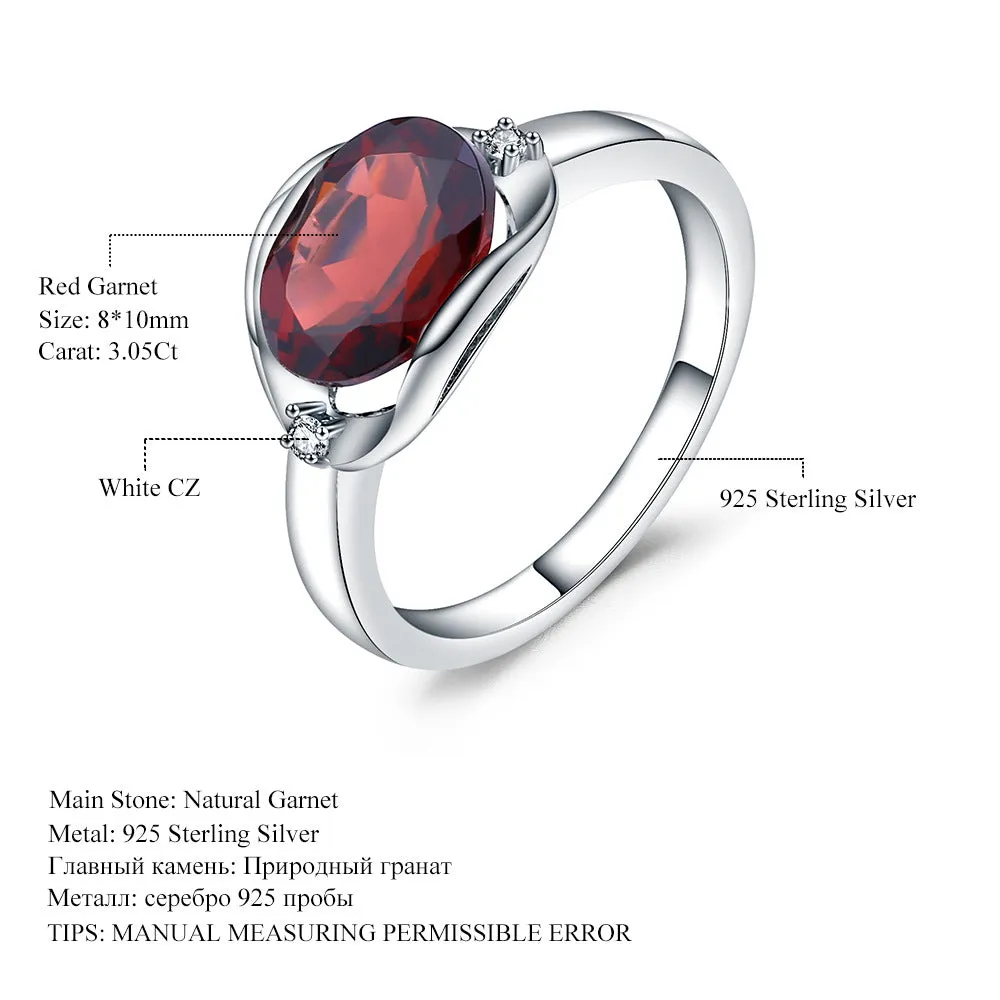 Fashion Natural Red Garnet Ring