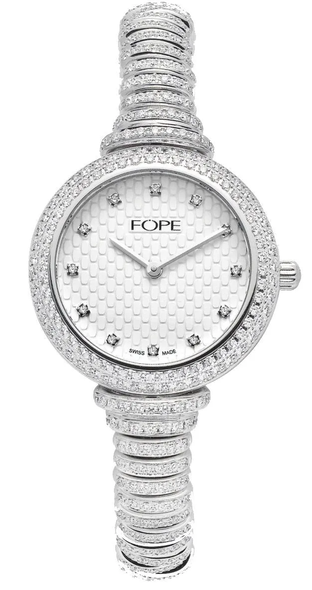 FOP  Watch Flex'It White Gold Diamonds Medium 14.5cm