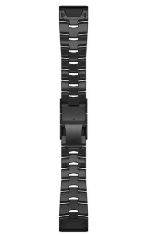 GRM Watch Band QuickFit 26 Vented Titanium Bracelet Carbon Grey DLC Coating