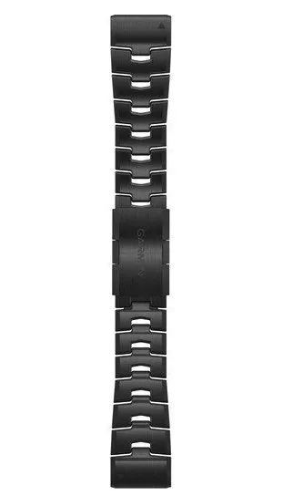 GRM Watch Band QuickFit 26 Vented Titanium Bracelet Carbon Grey DLC Coating