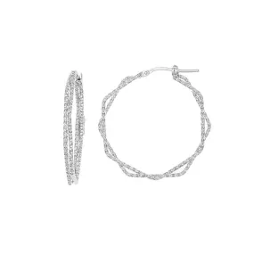 Irregular Silver big circle earring