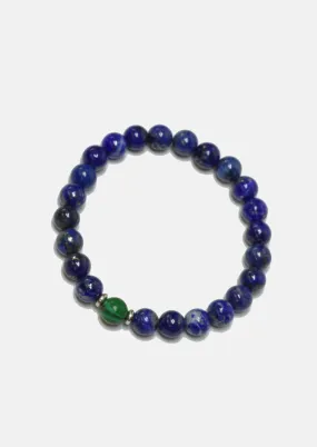 LAPIS STRETCH BEADED BRACELET