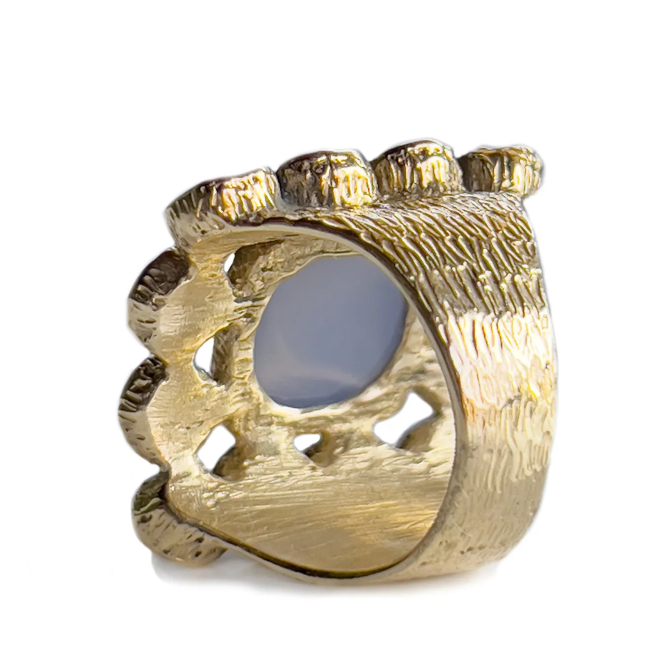 Lavender Chalcedony Mosaic Ring - Gold